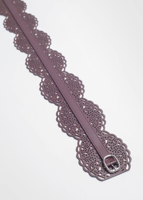 Leather Waist Belt | Burgundy