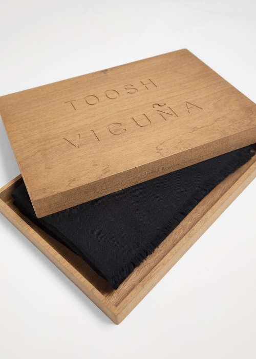 Vicuña scarf - Extra-fine pure Vicuña - Black