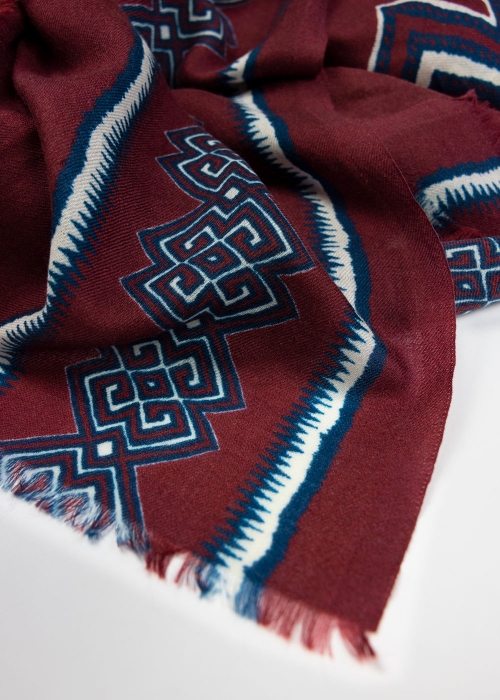 wine red cashmere scarf zoom