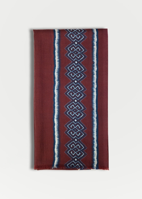 wine red cashmere scarf made in Italy