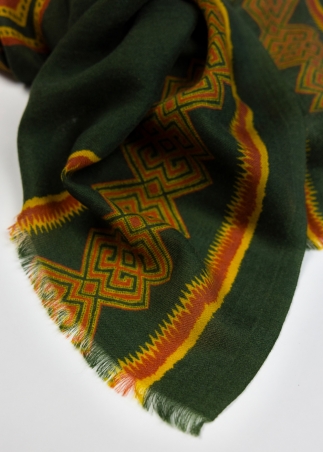 Pashmina in cashmere verde militare | Sciarpe e accessori in cashmere Milano