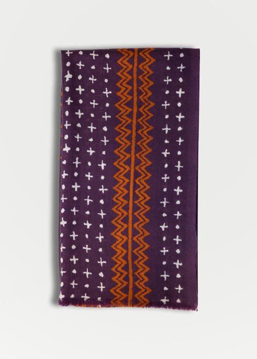 Burgundy cashmere shawl | Cashmere stoles and scarves | Toosh Made in Italy