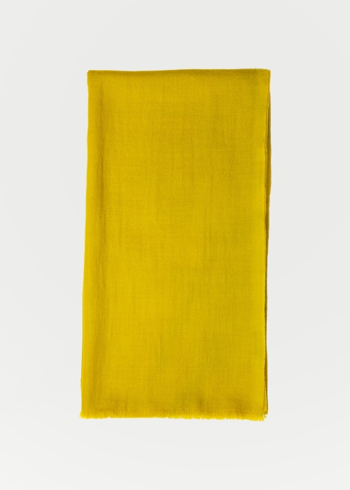 Mustard cashmere shawl | Cashmere scarves made in Italy