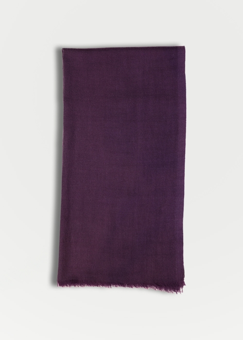 Plum cashmere shawl made in Italy scarves