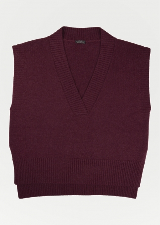 Gilet cashmere bordeaux Toosh