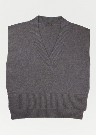 Cashmere vest - Brown - Toosh Cashmere Knitwear