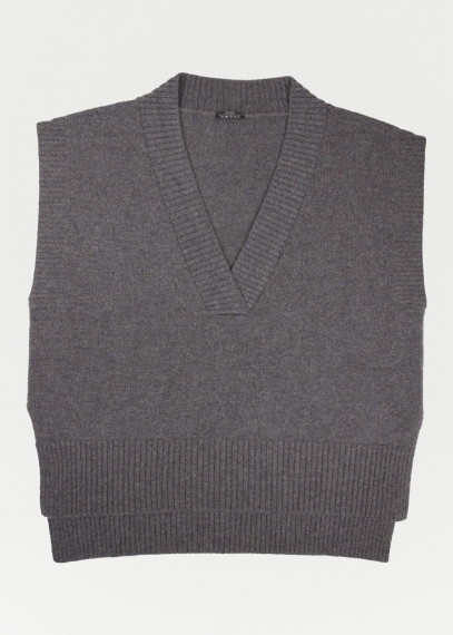 Gilet cashmere castagna Toosh