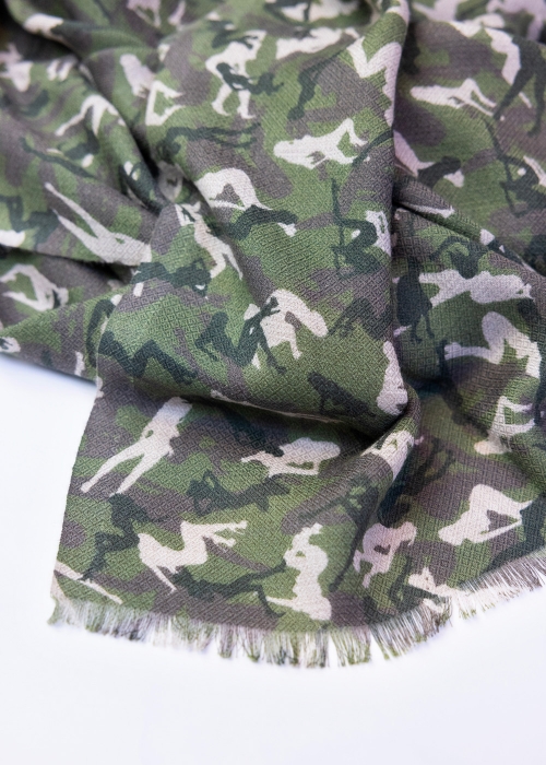 Sciarpa cashmere camouflage