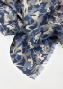 Cashmere and Silk Scarf - Blue Kamaflage