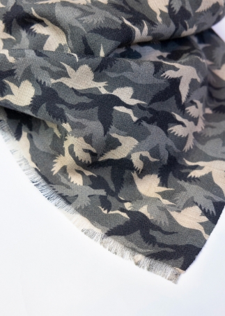 Cashmere man scarf - ducks camouflage