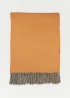 cashmere plaid - Orange - Toosh Cashmere Blankets