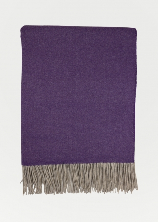cashmere plaid - Purple - Toosh Cashmere Blankets