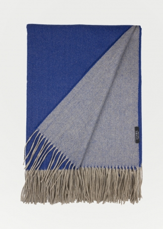 Bluette cashmere plaid detail - Toosh Cashmere Blankets