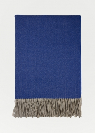 Bluette cashmere plaid - Toosh Cashmere Blankets
