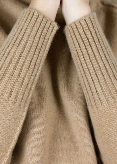Cognac Brown cashmere Turtleneck