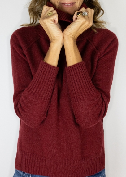 Dolcevita in cashmere bordeaux