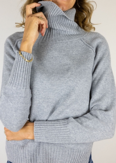 Dolcevita in cashmere grigio