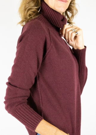Dolcevita in cashmere bordeaux