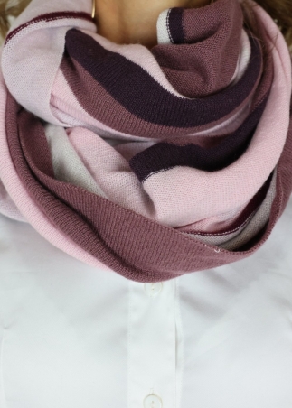 Cashmere multicolor stripes neck round scarf | Toosh cashmere accessories