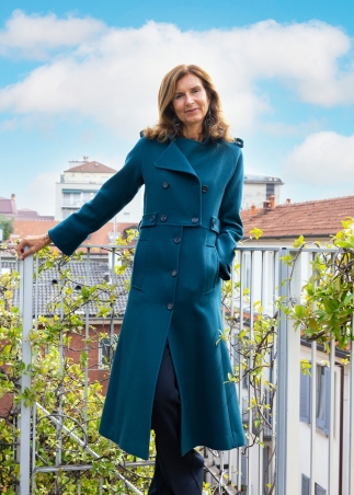 Turquoise Silvia military coat