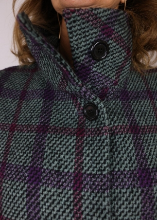 Elegant wool tartan woman coat | Toosh cashmere | Toosh Woman Coats and Jackets