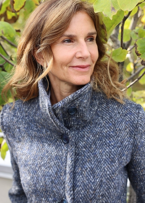 Zoe Wool Herringbone Woman Coat