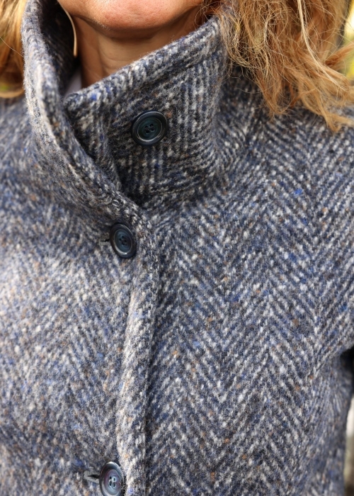 Zoe Wool Herringbone Woman Coat