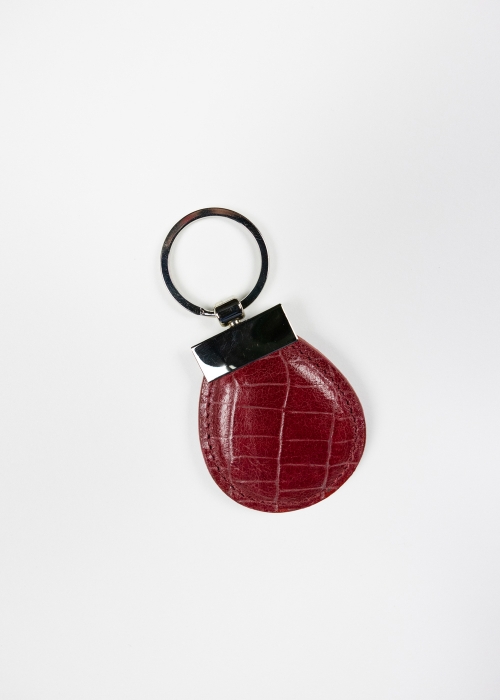 luxury gift idea - drop shaped crocodile leather keychain - Toosh leather and crocodile accessories