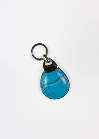 luxury gift idea - drop shaped crocodile leather keychain - Toosh leather and crocodile accessories