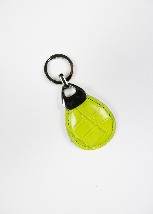 luxury gift idea - drop shaped crocodile leather keychain - Toosh leather and crocodile accessories