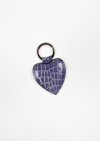 Idea regalo lusso donna - Portachiavi in coccodrillo cuore - Toosh accessori in pelle e coccodrillo