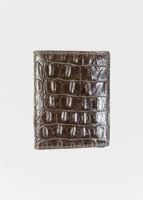 Crocodile Man Wallet - Dark brown