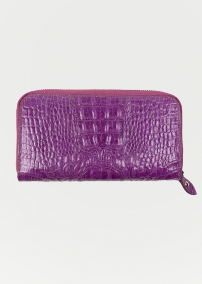 Crocodile Woman Wallet - Fuxia