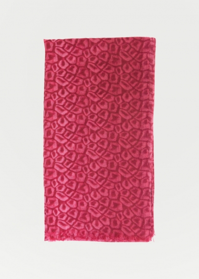 Fuchsia Spotted Light Cashmere Stole