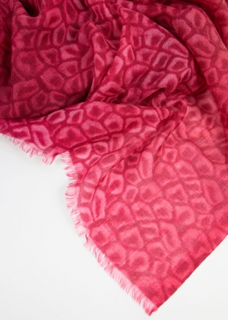 Fuchsia Spotted Light Cashmere Stole