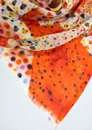 Multicolor Pois Light Cashmere Stole