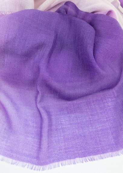 Nuanced Purple Light Cashmere Stole