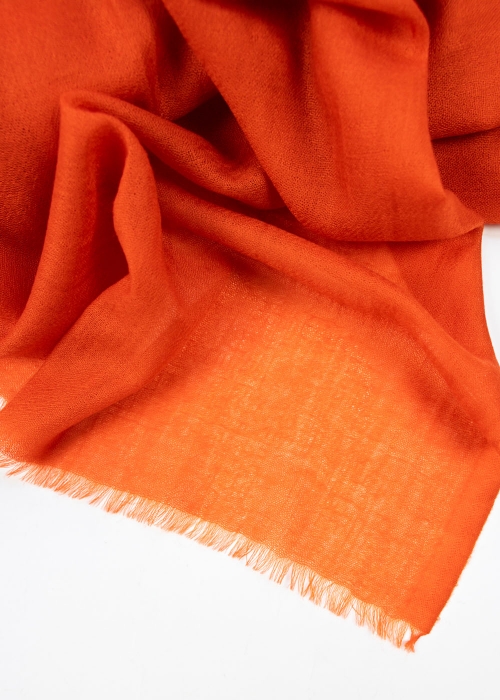 Stola in cashmere light arancio brillante