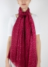 Fuchsia Spotted Light Cashmere Stole