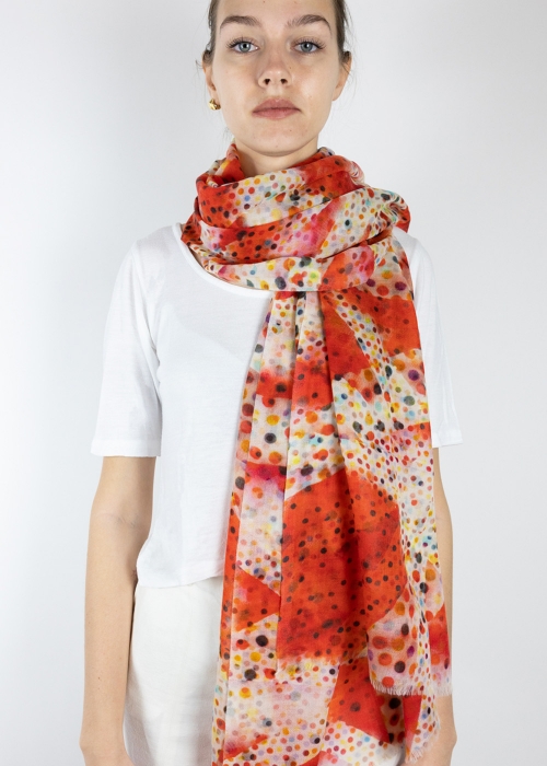 Multicolor Pois Light Cashmere Stole