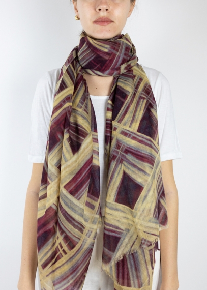 Stola in cashmere light Rami Bordeaux Beige