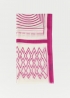 Stola in cashmere light Disegni Stilizzati Panna e Fucsia