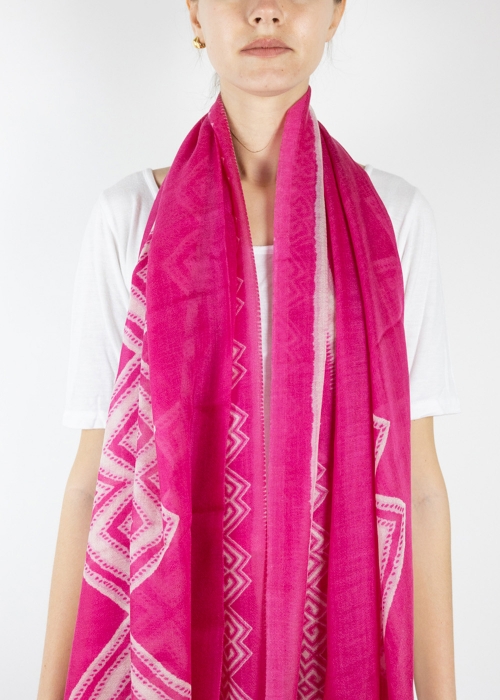 Light Cashmere Stole Celebs Fuchsia