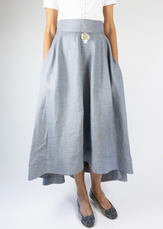Linen Canvas Tulip Skirt
