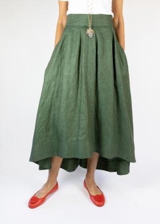 Linen Canvas Tulip Skirt