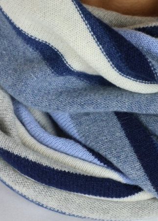 Cashmere multicolor stripes neck round scarf | Toosh cashmere accessories