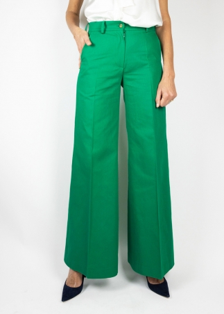 Emerald Cotton Twill Michela Trousers