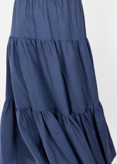 Navy Ruffled Skirt