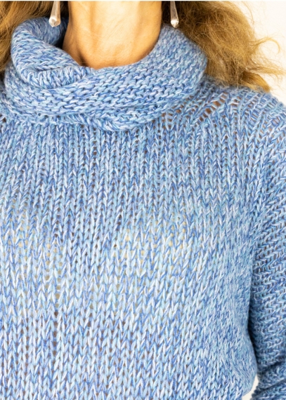 Light Blue Mariaelena Mouliné Sweater