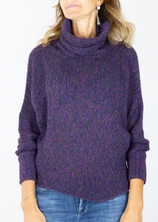 Purple Mariaelena Mouliné Sweater